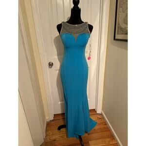 Studio 17 Size 6 Women’s Prom Homecoming Formal Dress Turquoise Sleeveless